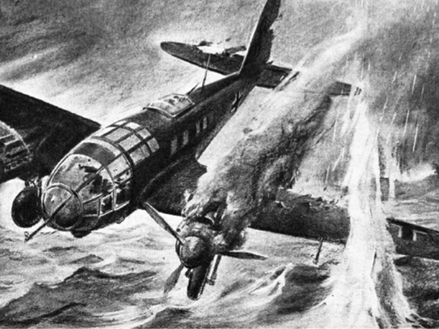 Heinkel 111 ditching in the sea - Flemings vision